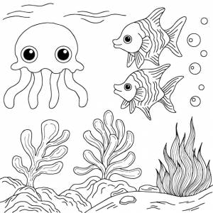 Рыбки раскраска Изображения