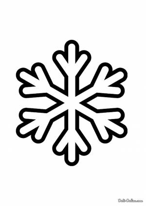 Раскраска Снежинка для маленьких детей