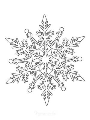 Раскраски Снежинка