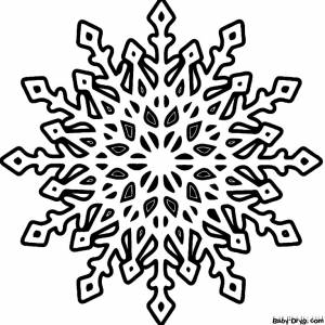 Раскраска Необычная снежинка