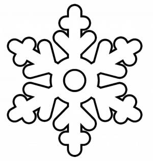 Рисунок снежинка простая