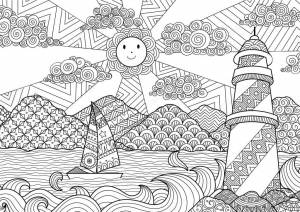 Раскраски Пейзаж