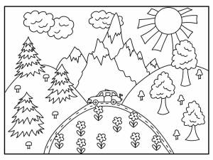 Раскраски Для детей 6 7 лет пейзаж