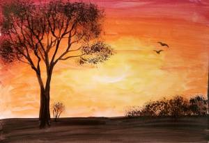 Лёгкие пейзажи для срисовки