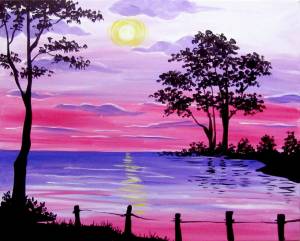 Пейзаж рисунок легко