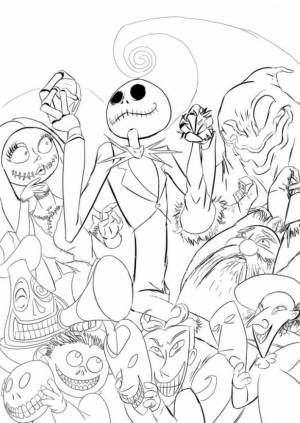 Раскраска Nightmare Before Christmas