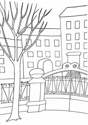 Раскраски Городской пейзаж