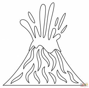 Раскраска Вулкан