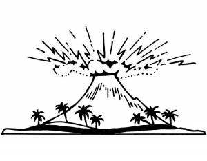 Раскраска Вулкан