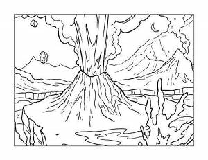 Раскраска Вулкан