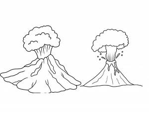 Раскраска Вулкан