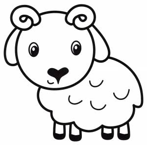 Раскраска Маленький барашек