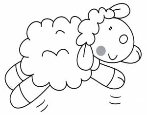 Раскраска Веселый барашек