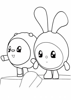 Раскраска малышарики Барашек и Крошик