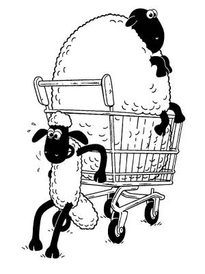 Раскраски для развития малышей Барашек Шон