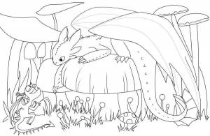 Раскраска Дневная Фурия