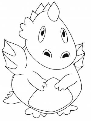 Раскраска милый дракон