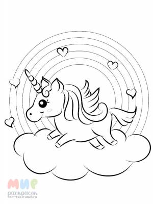 Раскраска Единорог свою сбрую поволок