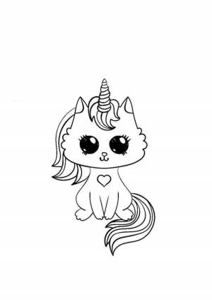 Раскраски, Кавайный единорог
