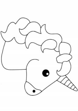 Раскраски, Единорог мультяшный