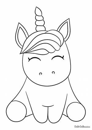 Раскраска Единорожка милашка