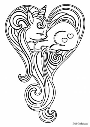 Раскраска Единорог милашка