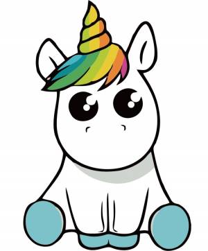 Милый мультяшный единорог