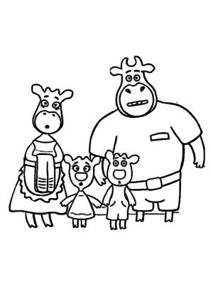 Раскраска Оранжевая корова 3