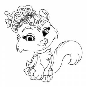 Раскраска Питомец Мулан леопард Лапуля