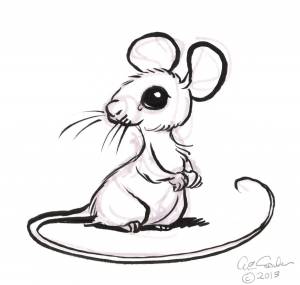 Рисунок мышки легкий