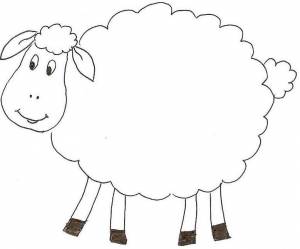 раскраска овечка
