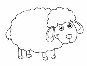 Раскраска Улыбчивая овечка
