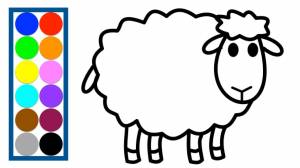 Раскраска для детей ОВЕЧКА