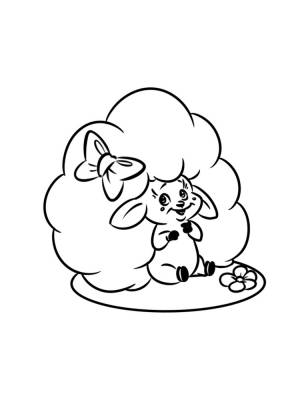 Раскраска Овечка