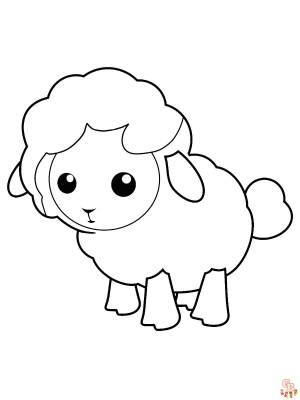 Красочные овечьи раскраски для детей