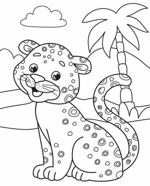 Гепард раскраска