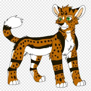 Кот Гепард Аниме Рисование Леопард, Кот, комиксы, млекопитающее, кошка png