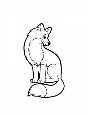 Раскраски Лиса   в формате