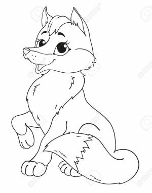 Раскраска Mультфильм лиса