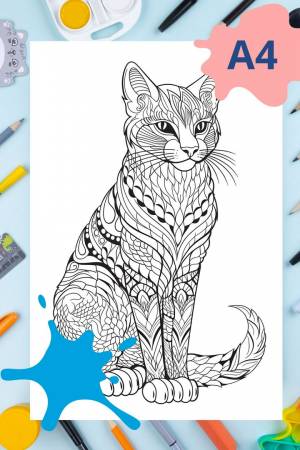 Раскраска антистресс Рысь