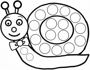 Раскраска Поп ит улитка