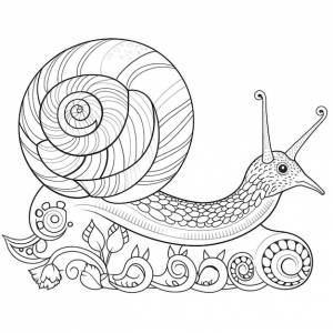 Раскраска улитка