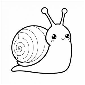 раскраска улитка для детей