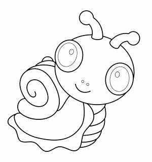 Раскраска Улитка с необычными глазами