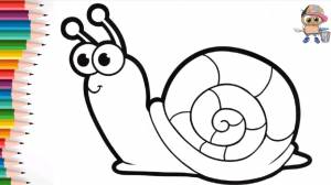 Раскраска для детей УЛЫБЧИВАЯ УЛИТКА