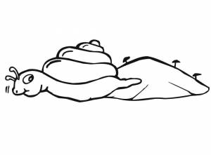 Раскраска Смешная улитка 4