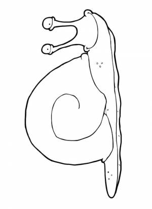 Раскраски Раскраска Счастливая улитка улитка