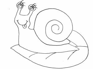 Раскраска Милая улитка 2
