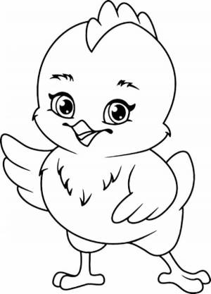 Рисунок цыпленка карандашом