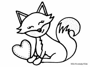 Лиса рисунок раскраска